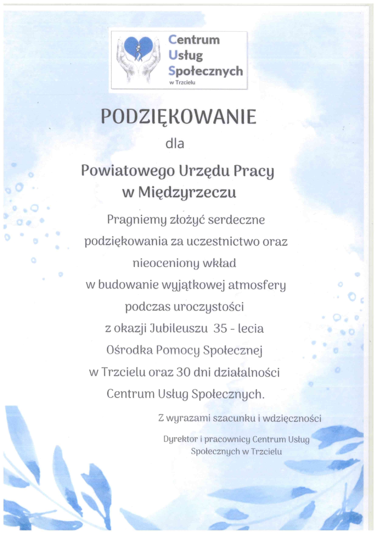 Zdjęcie artykułu Otwarcie Centrum Usług Społecznych w Trzcielu - 24.04.2025