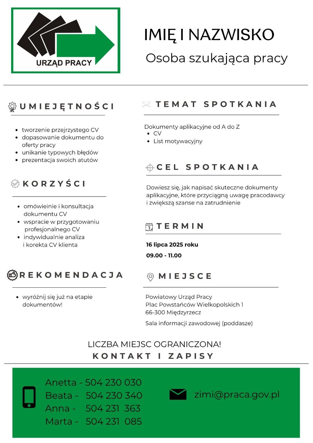 plakat cv
